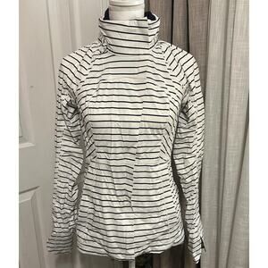 RARE Lululemon Run: In the Rain Jacket, Quiet Stripe Navy Women sz4 Navy Stripe